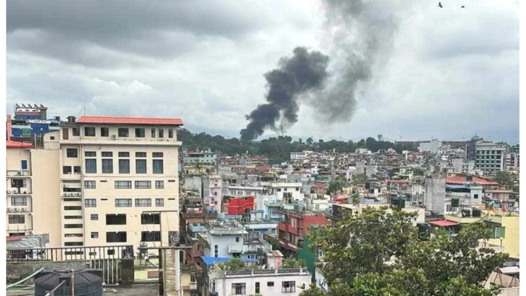 Sauriya Airlines has met with an accident at Tribhuvan Airport.